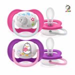 پستانک دو عددی الترا انیمال 18 – 6 ماه فیل و پنگوئن اونت Avent Ultra Air Animals - Image 4