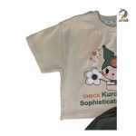 تیشرت شلوارک سبز و کرم کرومی - Image 2