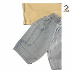 تیشرت و شلوارک بچگانه جیب دار کرم - Image 2
