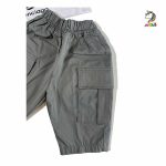 تیشرت و شلوارک طوسی و سفید کیدز - Image 4