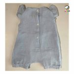 رامپر موسلین آبی کمر پاپیون - Image 8