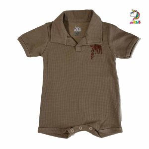 رامپر یقه دار شکلاتی