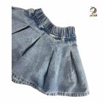 کراپ دامن جین طرح قلب - Image 5