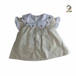 سارافون لنین کرم یقه ب ب گلدوزی - Image 5