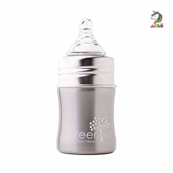 شیشه شیر استیل 0+ ماه گرین کید green kid - Image 5