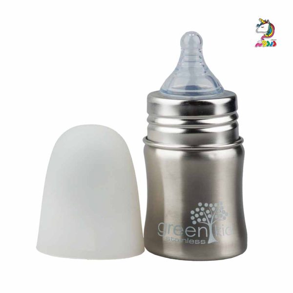 شیشه شیر استیل 0+ ماه گرین کید green kid - Image 1